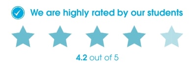 Arden University highly rated by students logo